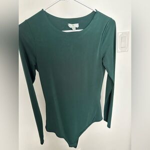 Elegant Green Long Sleeve Top